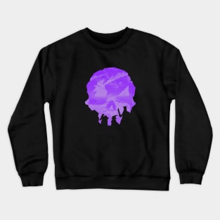 Purple Sea Of Thieves Skull Design Crewneck Sweatshirt